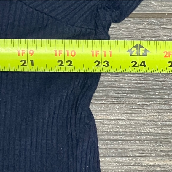 N/T Made in LA Ribbed Tiered A-Line Dress Size 2XL XXL Navy Blue 46” Chest - Picture 11 of 16